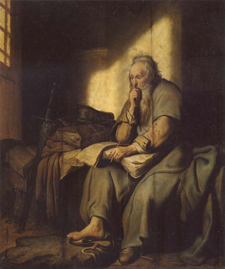 REMBRANDT Harmenszoon van Rijn The Apostle Paul in Prison